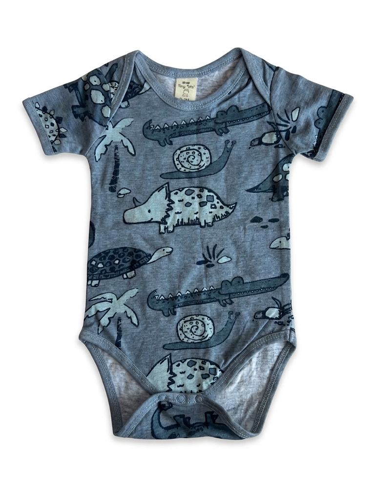 0-3M Blue Dino bodysuit - PnP Tiny Tots
