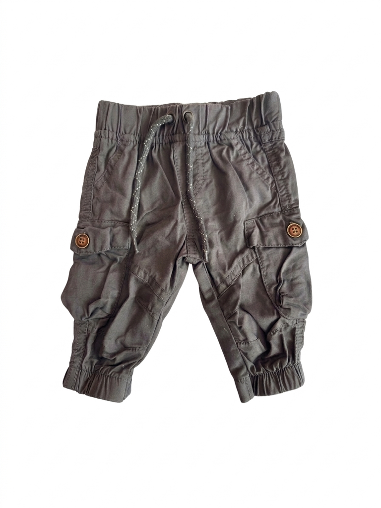 0-3M Grey Cargo pants - Cuddlesome
