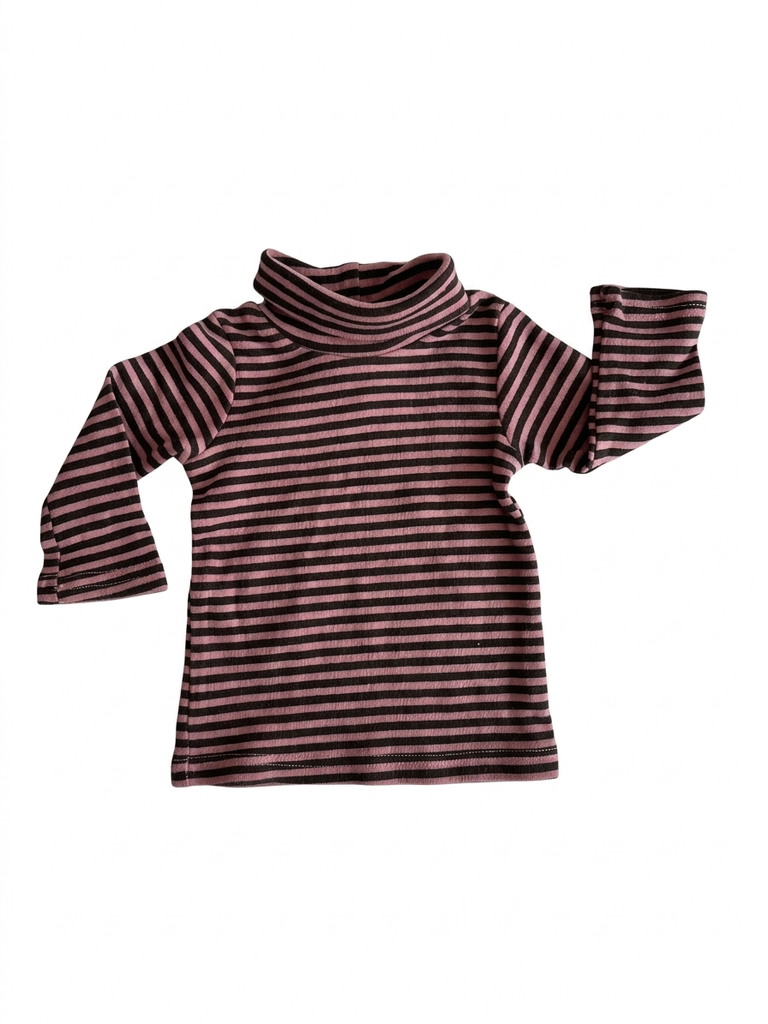 3-6M Pink & Brown Turtleneck sweater - 123